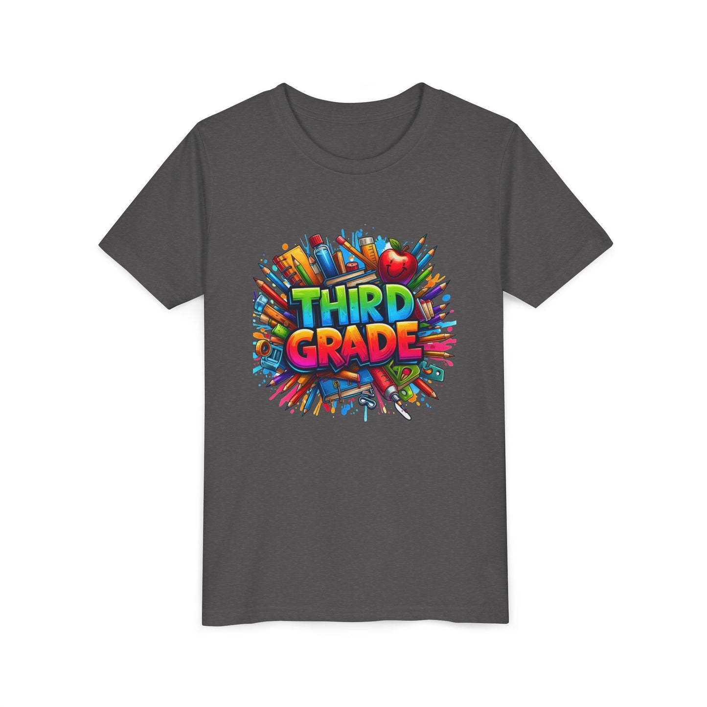 Third Grade Kids' T-Shirt – Colorful School Supplies Back-to-School Tee