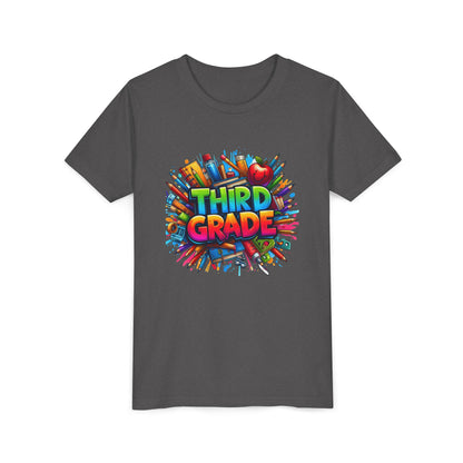 Third Grade Kids' T-Shirt – Colorful School Supplies Back-to-School Tee