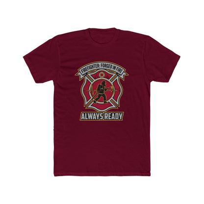 Firefighter Maltese Cross T‑Shirt — "Always Ready" Crew Tee