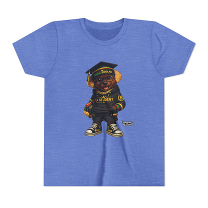 Youth Tee — Scholar Student Bear Graduation Graphic
