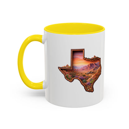 Texas Sunset Accent Coffee Mug – Scenic Lone Star State Landscape (11/15oz)