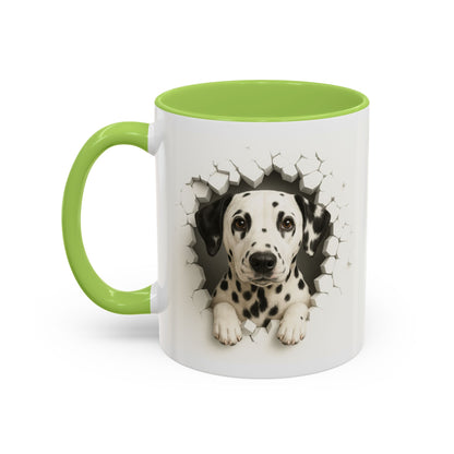 Dalmatian Peekaboo Accent Coffee Mug - Cute Dog Lover Gift (11/15oz)