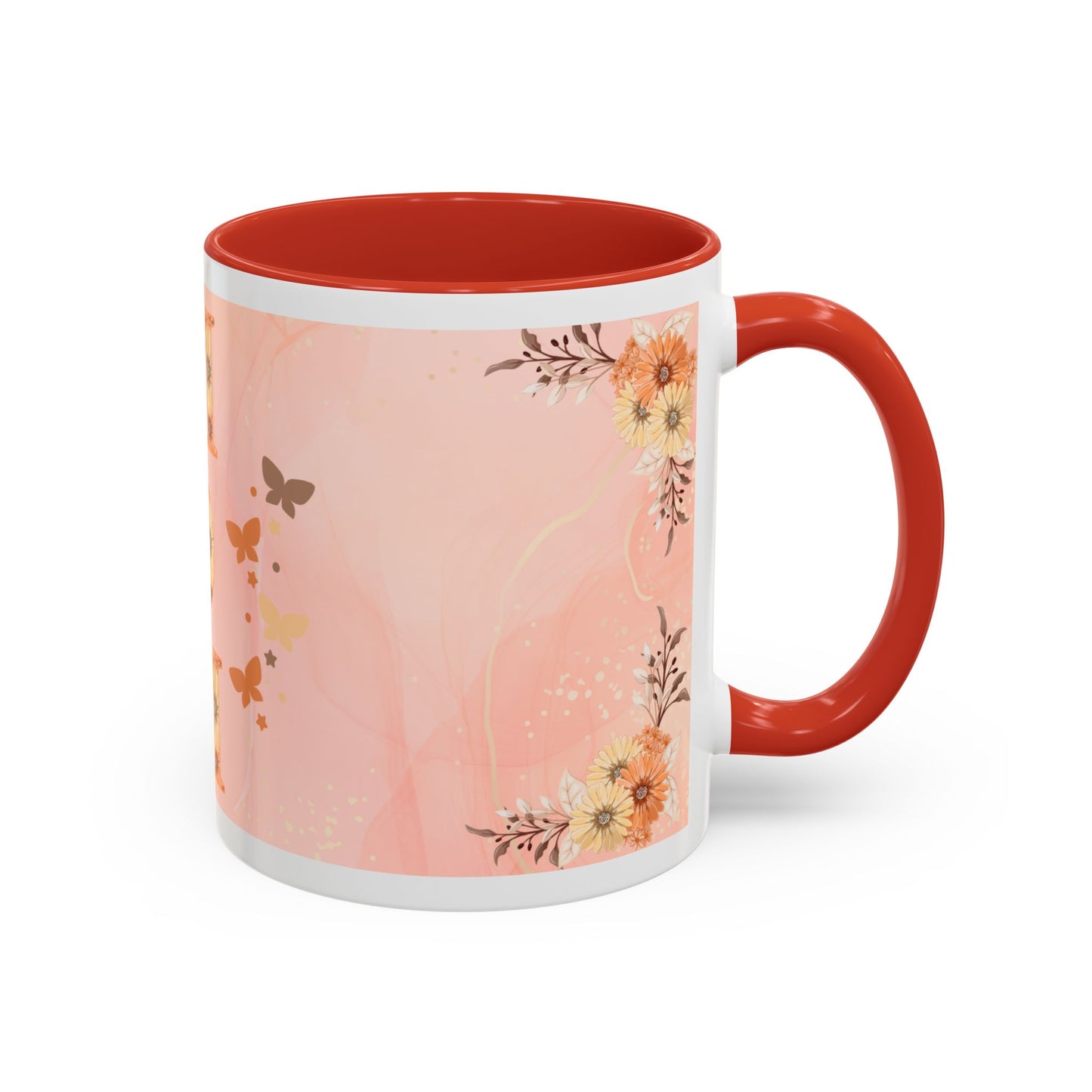 Mom Floral Accent Coffee Mug – Pink Butterfly Mother's Day Gift (11/15oz)