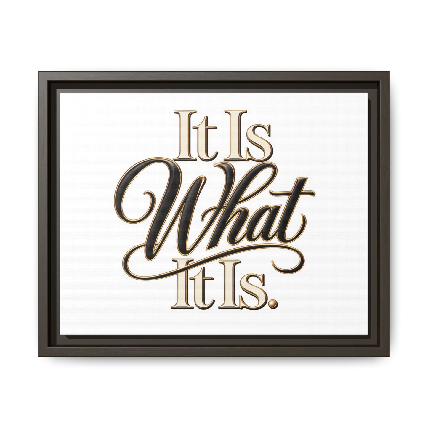 It Is What It Is Framed Canvas Wall Art