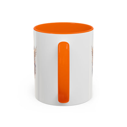 9/11 Never Forget Accent Coffee Mug — Memorial Tribute Ceramic Mug