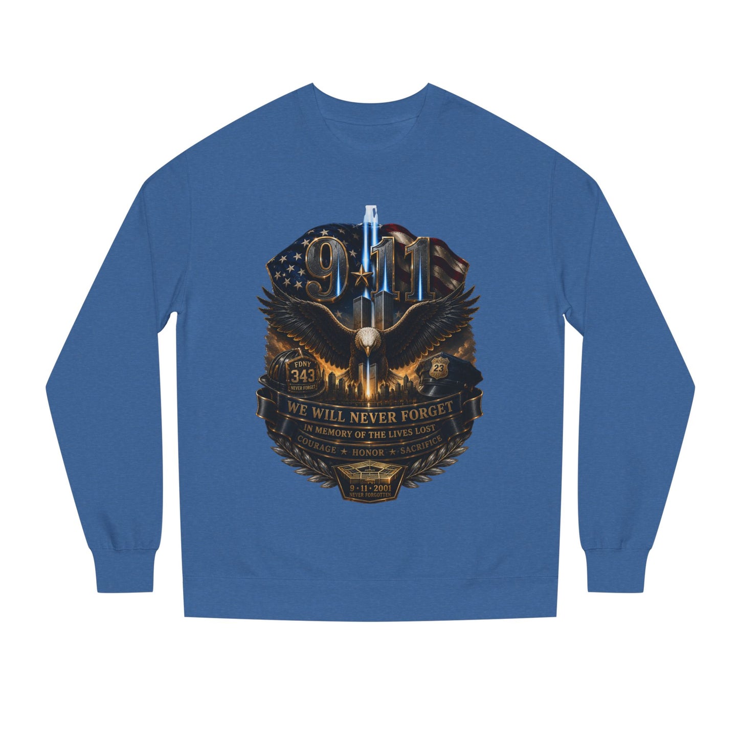 9/11 Memorial Sweatshirt — Never Forget Tribute Crewneck