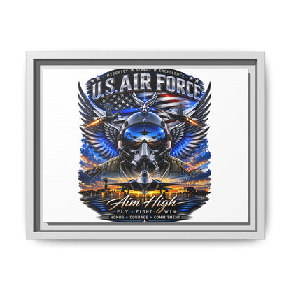 U.S. Air Force 'Aim High' Framed Canvas Print