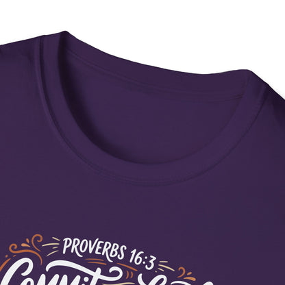 Proverbs 16:3 Commit to the Lord Christian T-Shirt