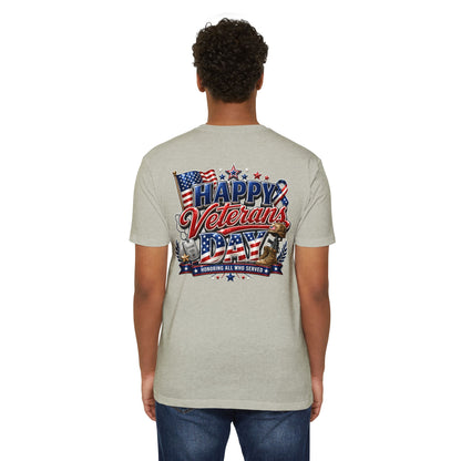 Veterans Day T-Shirt - "Happy Veterans Day" Patriotic Military Tribute Tee