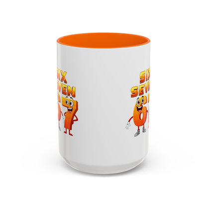 Six Seven Cartoon Number Coffee Mug - Fun Math Teacher Gift (11/15oz)