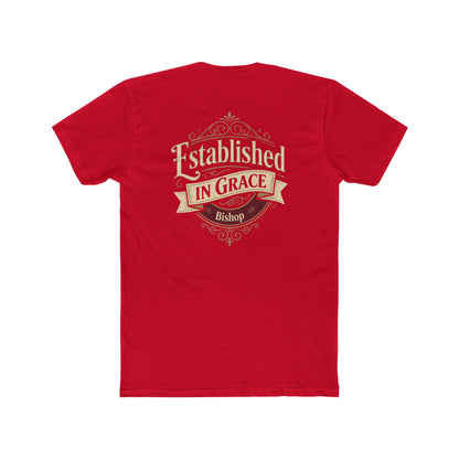 Established in Grace Bishop T‑Shirt — Vintage Christian Faith Tee