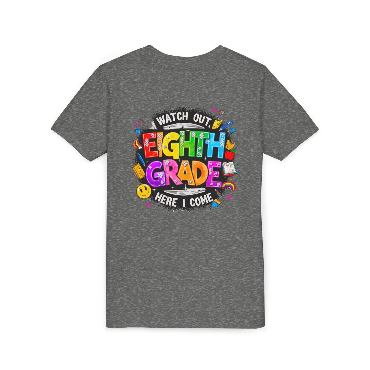Eighth Grade Kids T‑Shirt — "Watch Out, Eighth Grade Here I Come" Back-to-School Tee
