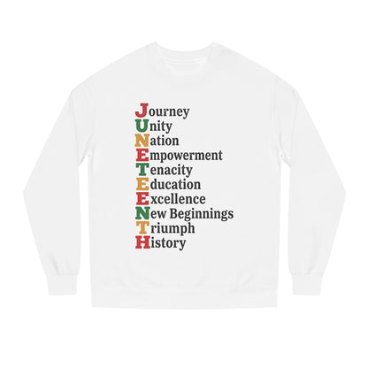 Juneteenth Acrostic Sweatshirt — Journey Unity Nation Empowerment Tee