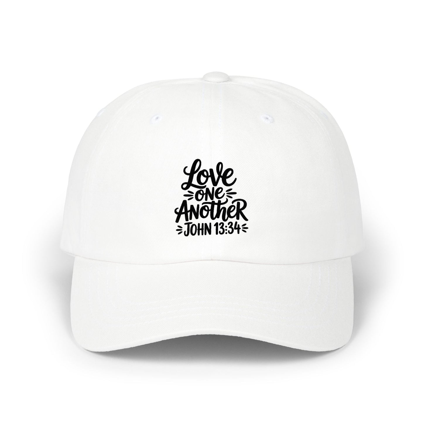 Dad Cap - "Love One Another" John 13:34 Embroidered Christian Baseball Hat