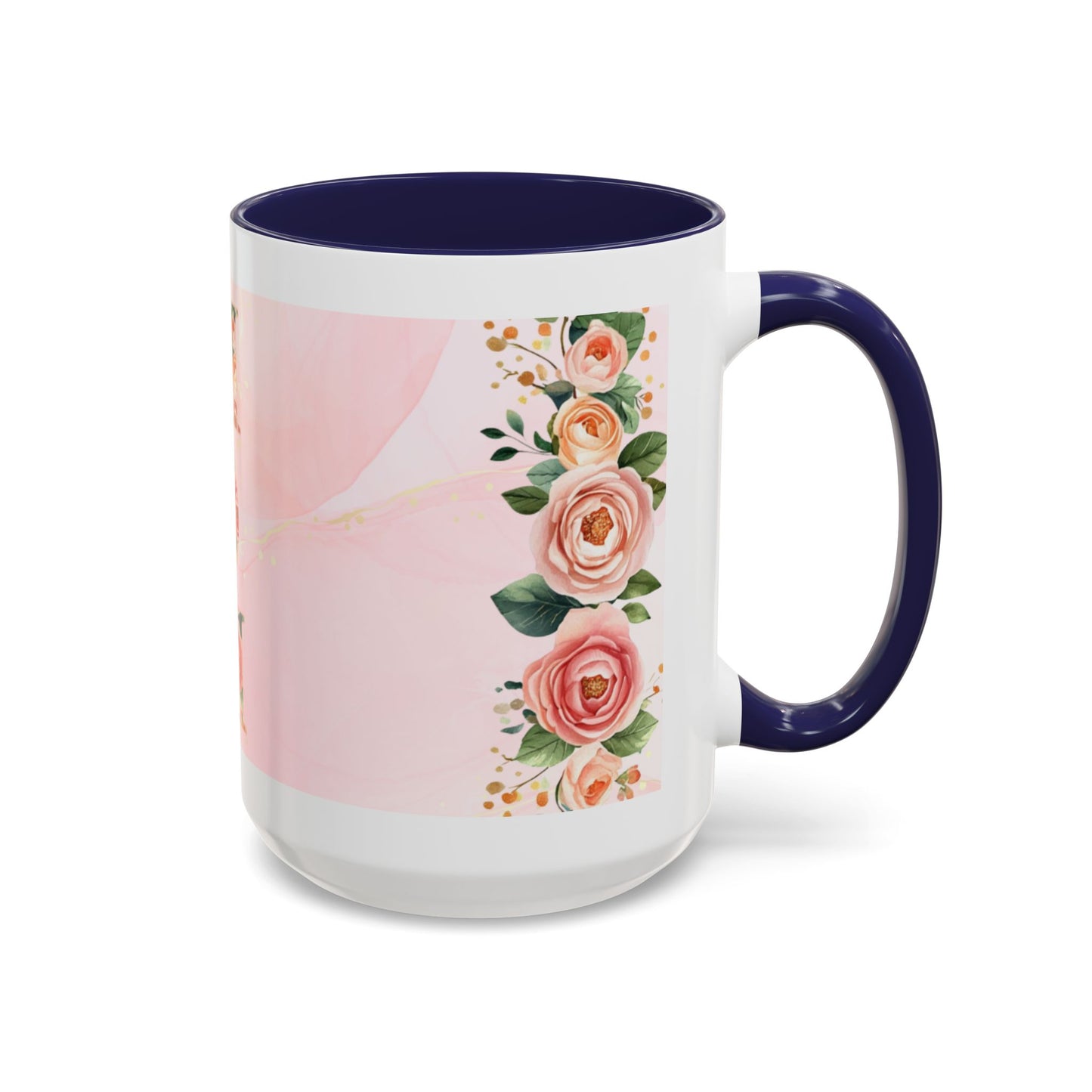 Mom Floral Accent Coffee Mug – Pink Mother's Day Gift (11/15oz)
