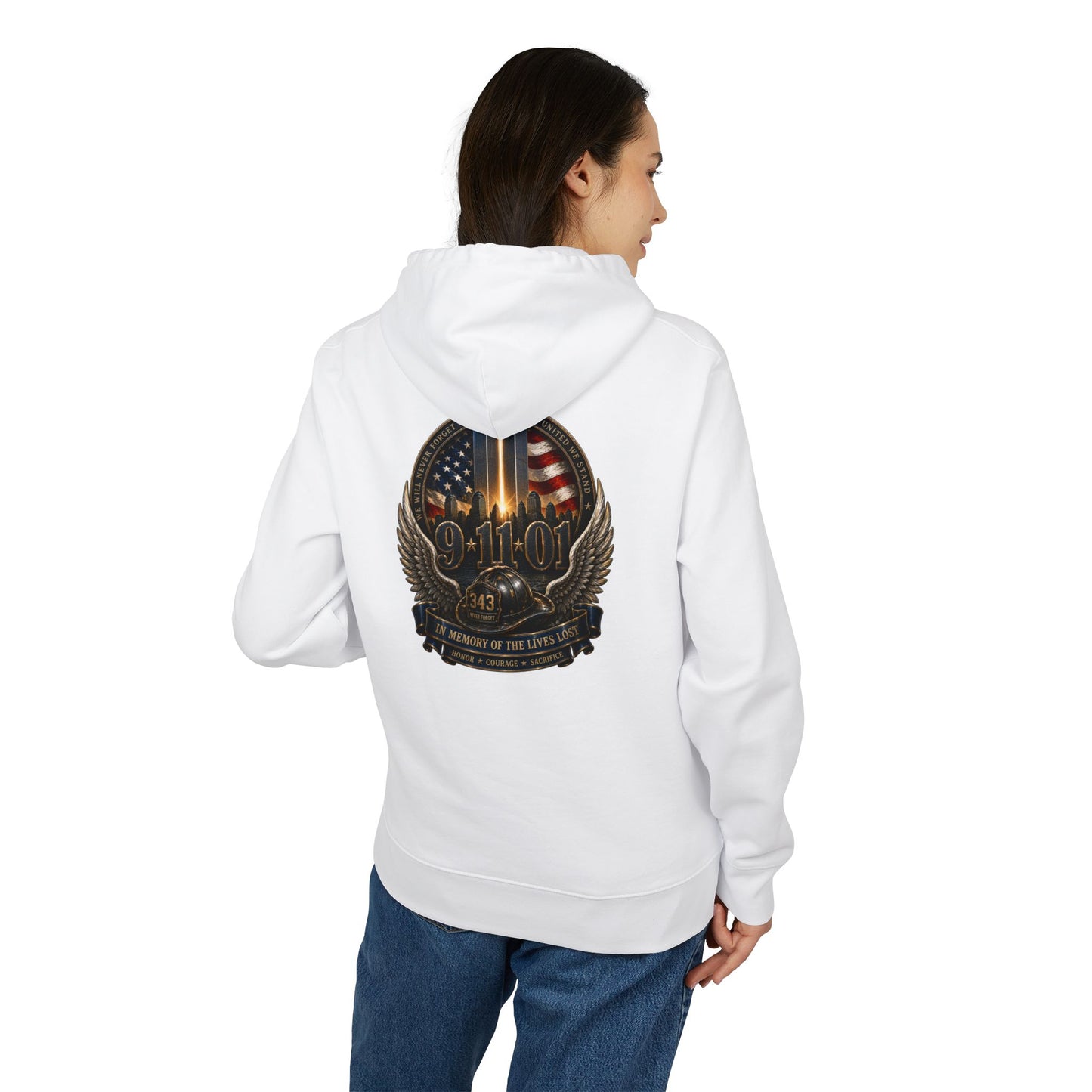 9/11 Memorial Hoodie — Never Forget Tribute Pullover