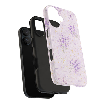 Faith Grace Blessed Phone Case | Christian Floral iPhone Case