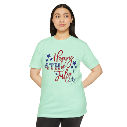 Happy 4th of July T‑Shirt — Patriotic Stars & Fireworks Tee