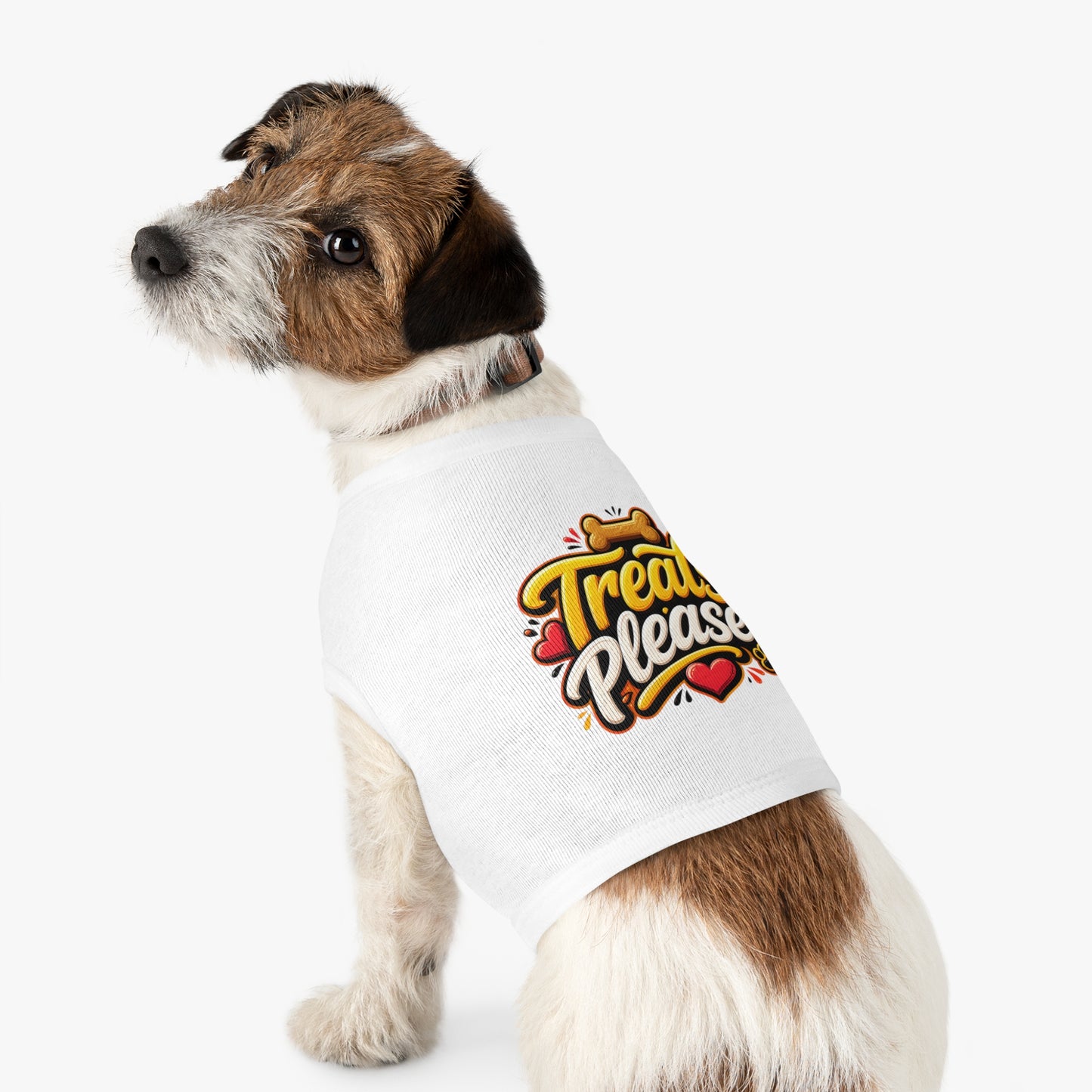 Pet Tank Top — "Treats Please" Cute Dog Tank for Small Dogs | Playful Paw Print Design
