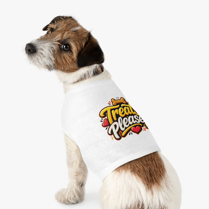 Pet Tank Top — "Treats Please" Cute Dog Tank for Small Dogs | Playful Paw Print Design