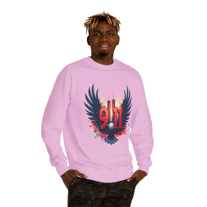 9/11 Memorial Sweatshirt – Eagle Wings Tribute Crewneck
