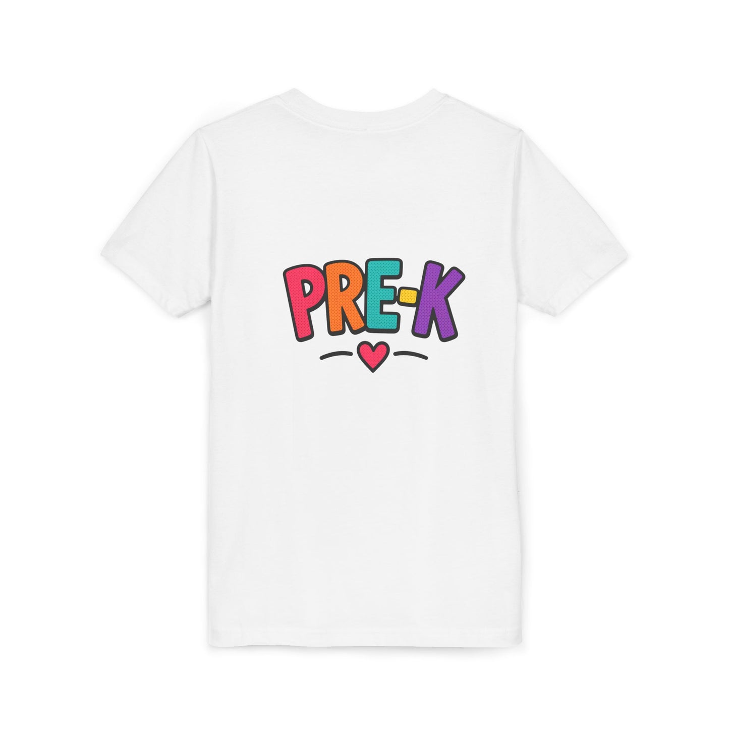 Pre-K Kids Tee — Colorful Heart Preschool Shirt for Boys & Girls