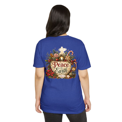 Peace on Earth Christmas T-shirt — Luke 2:14 Nativity Holiday Tee