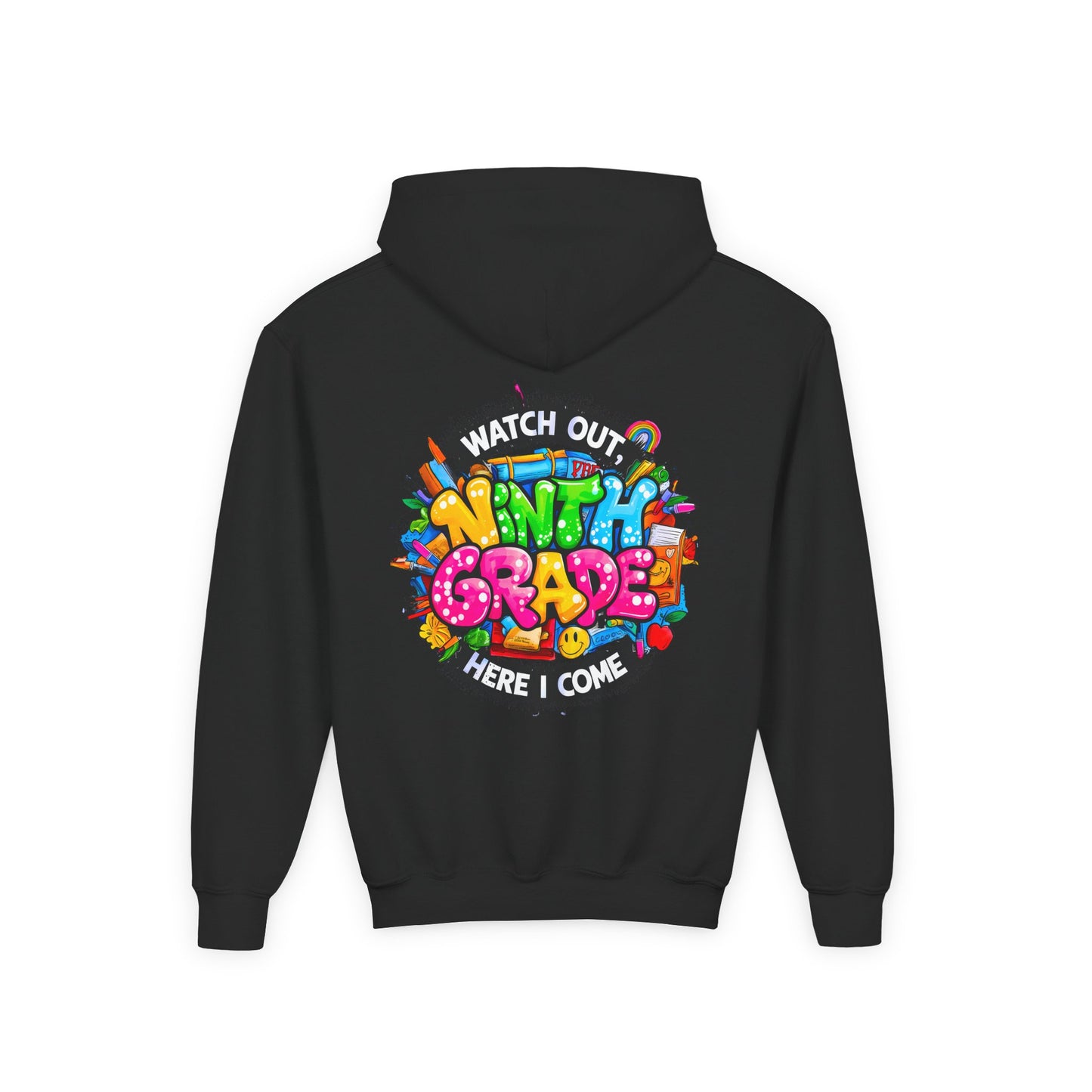 Kids' 4th Grade Hoodie – "Watch Out 4th Grade Here I Come" Colorful Back-to-School Sweatshirt