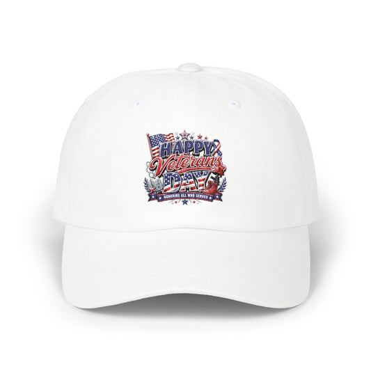 Dad Cap — 'Happy Veterans' Patriotic Flag Embroidered Hat