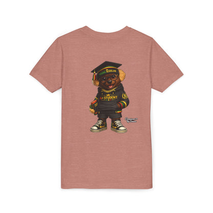 Youth Tee — Scholar Student Bear Graduation Graphic
