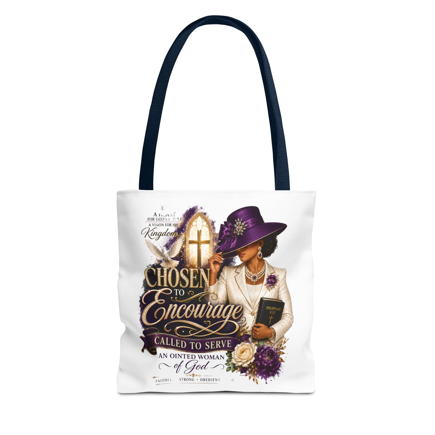 Christian Encourager Tote Bag — "Chosen to Encourage" Design