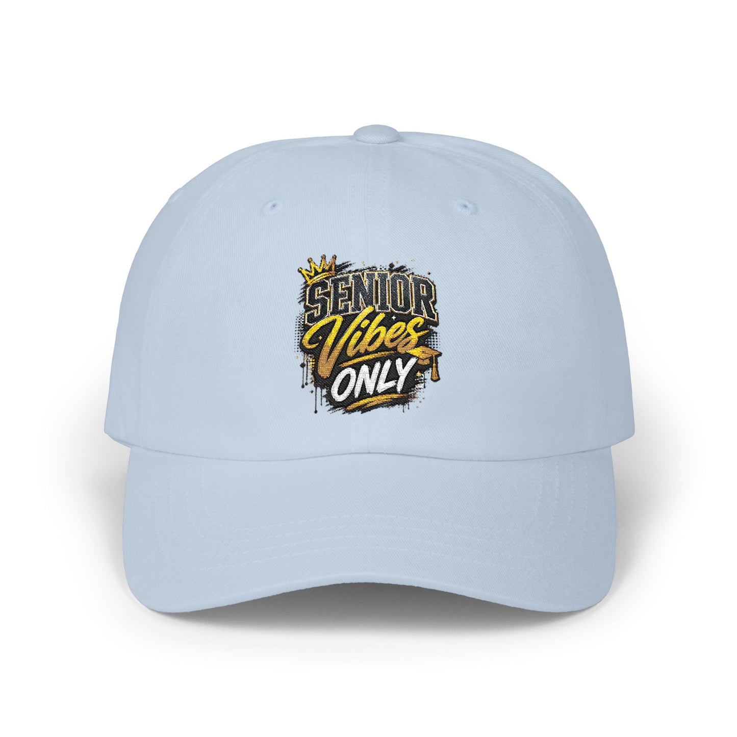 Dad Cap — "Senior Vibes Only" Embroidered Baseball Hat