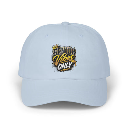 Dad Cap — "Senior Vibes Only" Embroidered Baseball Hat