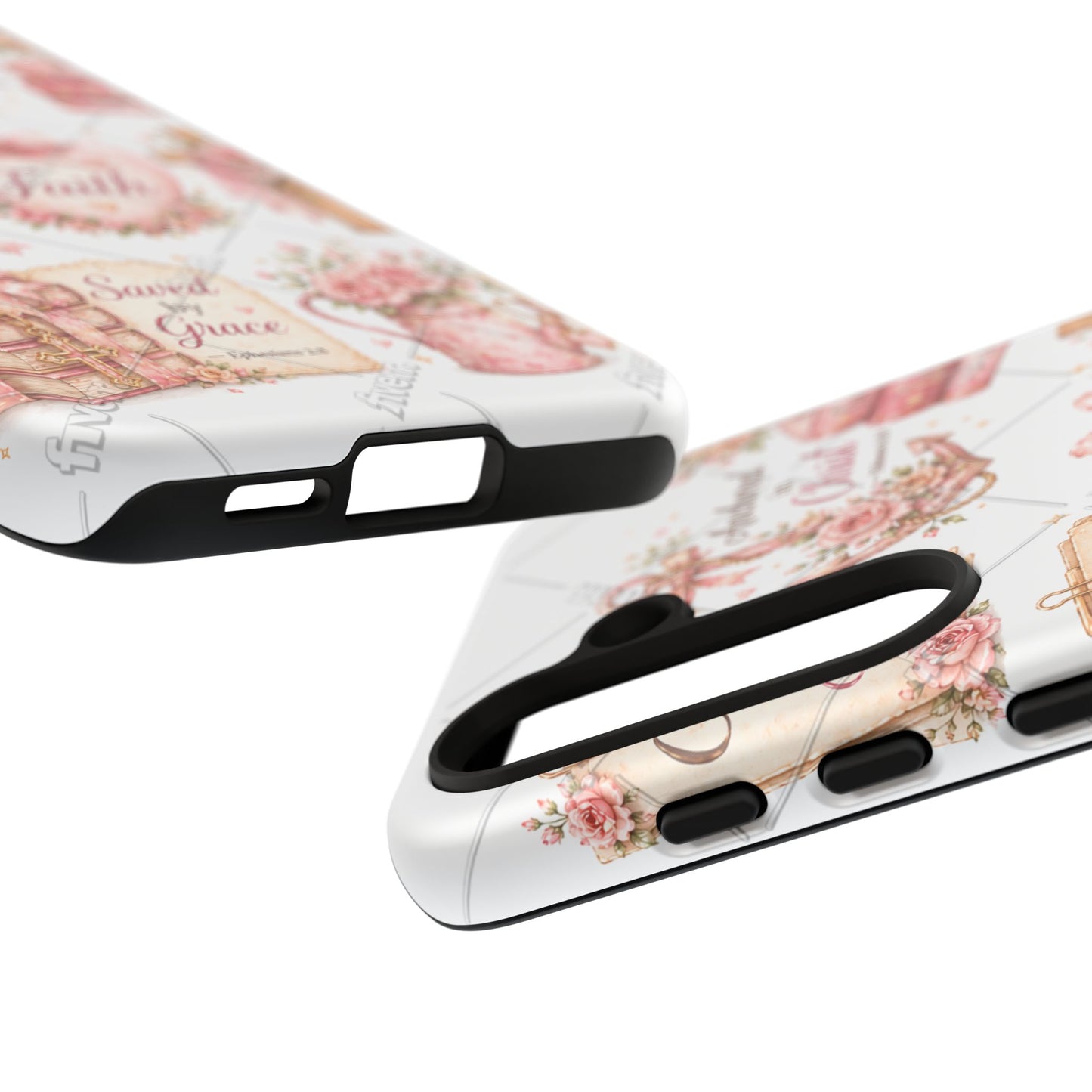 Faith Floral Phone Case – Christian Inspirational Scripture iPhone Cover (Choose Joy, Pray, Faith)