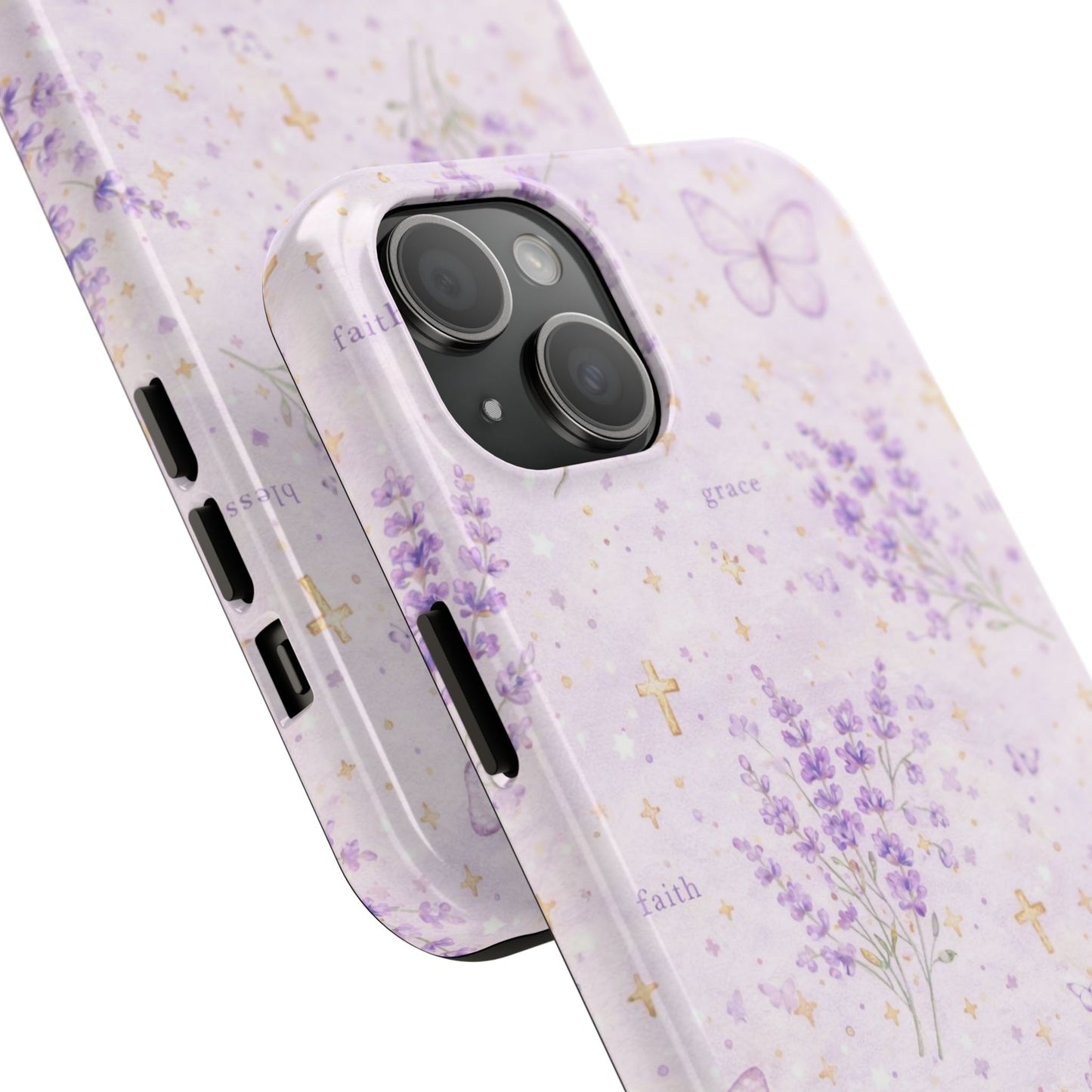 Faith Grace Blessed Phone Case | Christian Floral iPhone Case