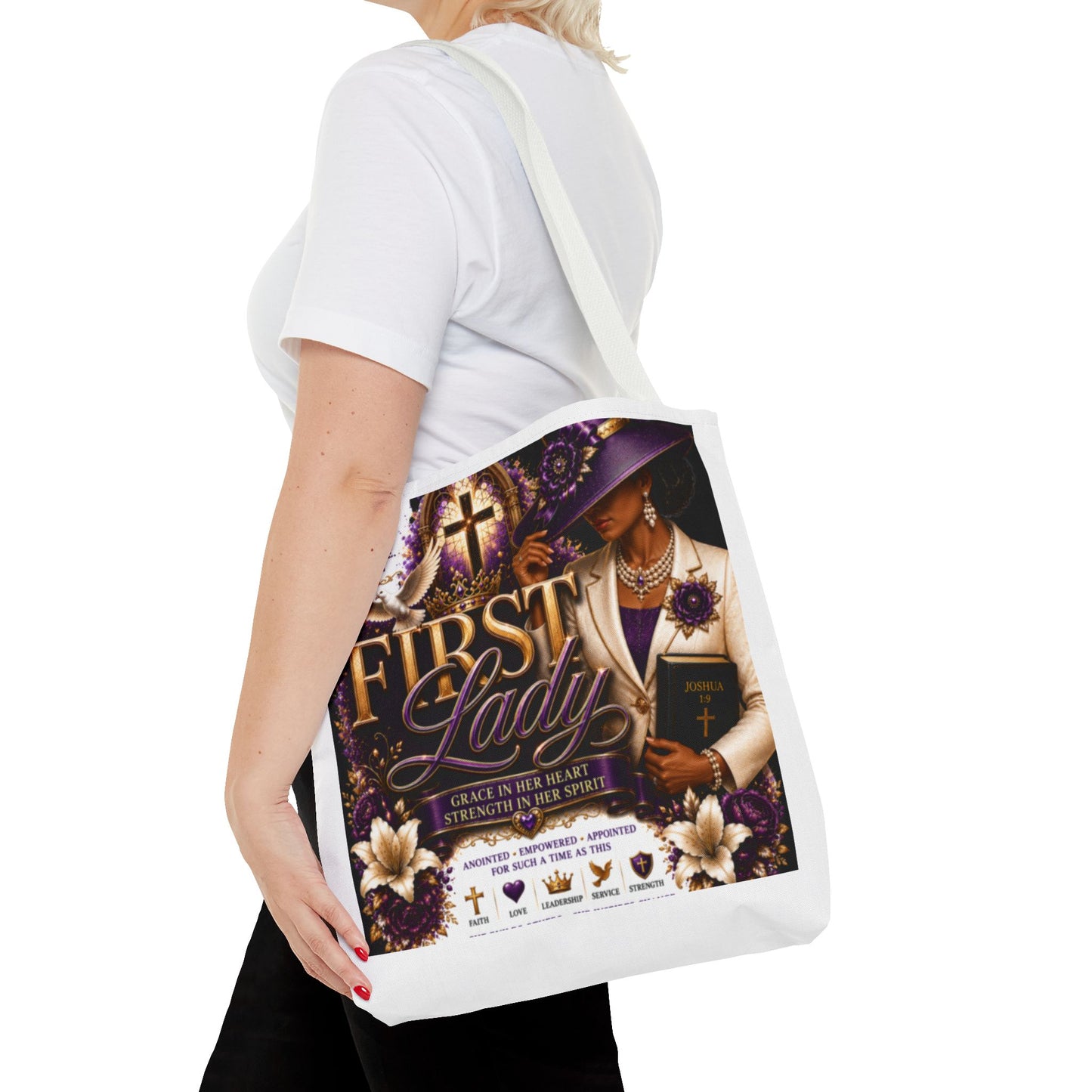 First Lady Christian Tote Bag – Faithful Grace Inspirational Church Purse