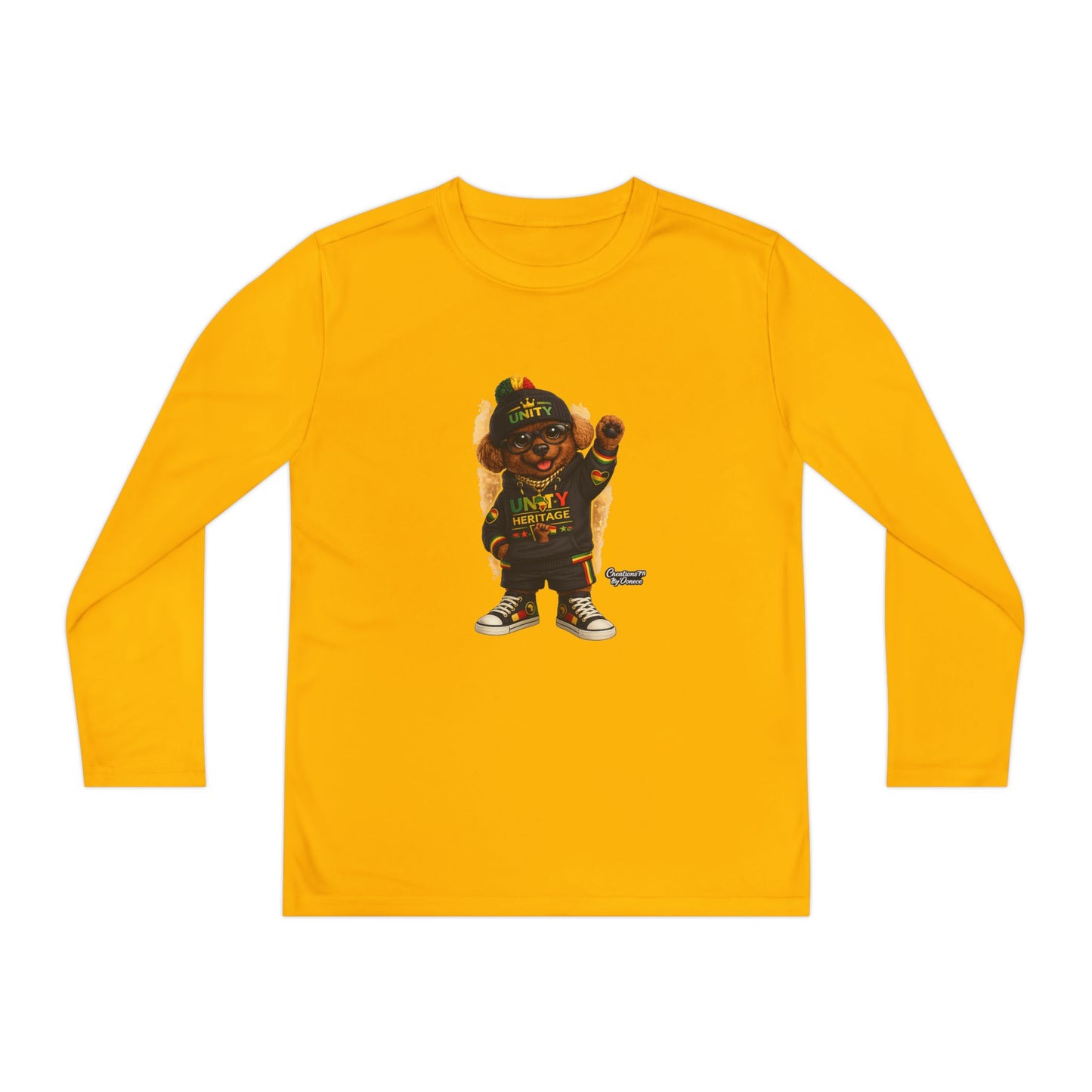 T-Shirt — Kids Rasta Teddy Graphic Long Sleeve