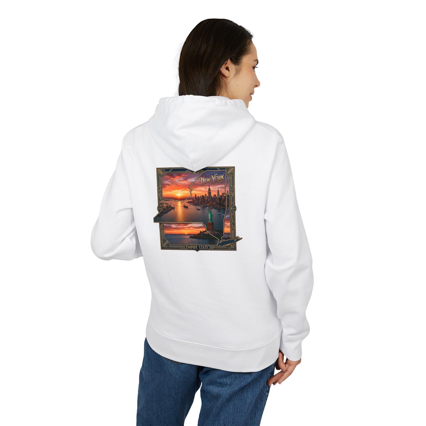 Sunset Harbor Hoodie — Coastal Sunset Graphic Pullover