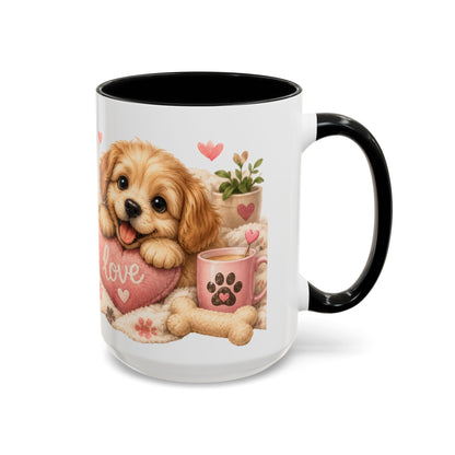 Cute Dog Lover Coffee Mug — "Life is Better With a Dog" Accent Mug (11/15oz)