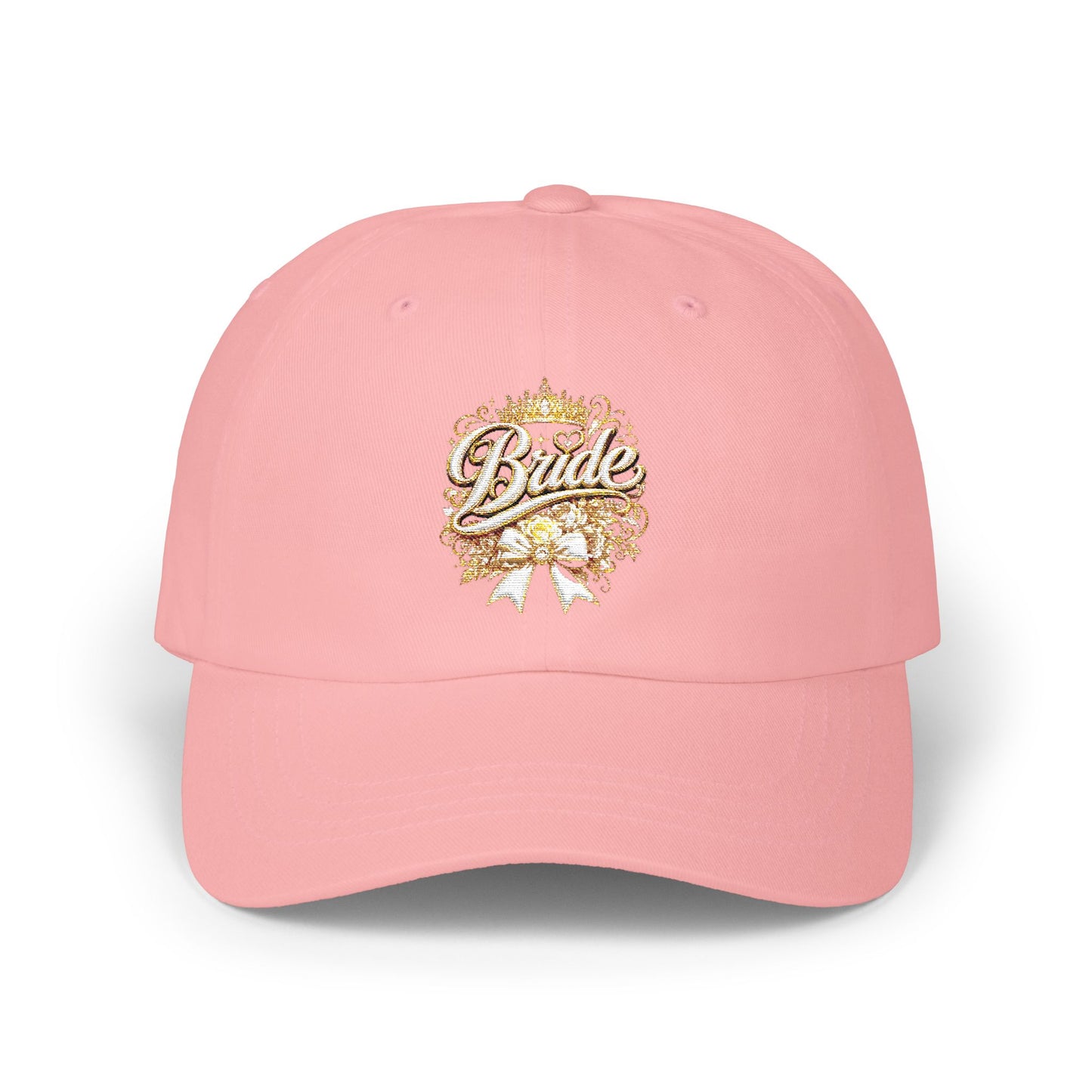 Bride Floral Script Dad Cap — Bridal Party Bachelorette Baseball Hat