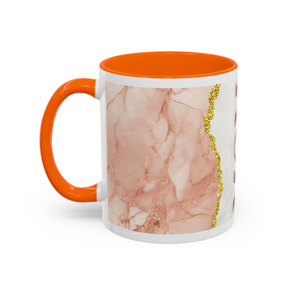 Mom Marble Accent Coffee Mug — Rose Gold & Gold Vein 11/15oz Gift