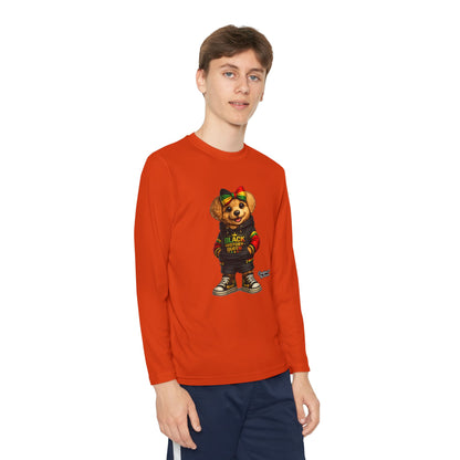Youth Long Sleeve Tee — Rasta Bear 'Black History' Graphic