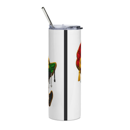 20oz Stainless Tumbler — 'Do It For The Culture' Rasta Knit Design