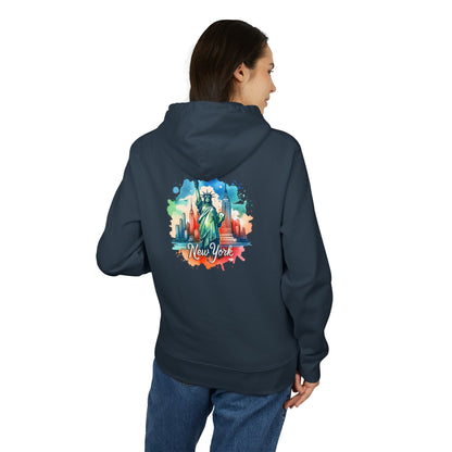 New York Watercolor Statue of Liberty Hoodie