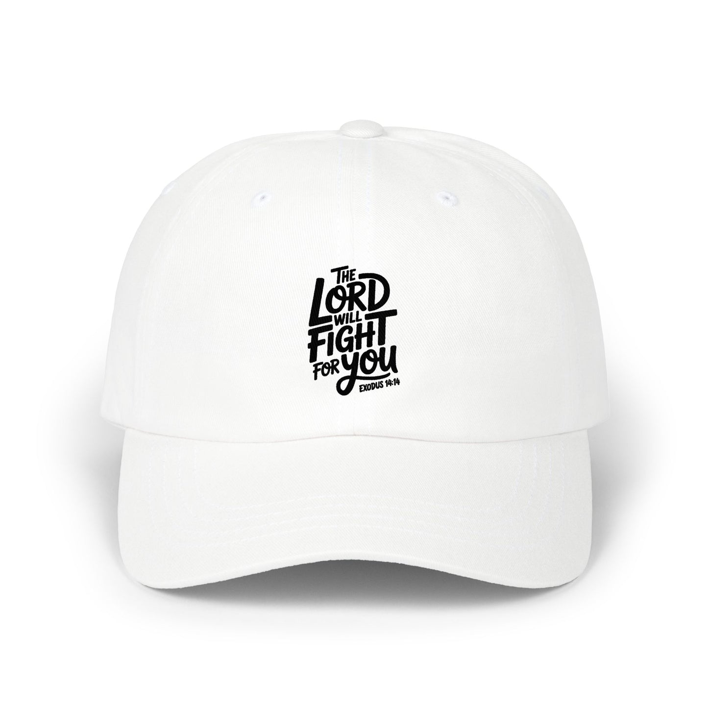 Religious Dad Cap — “The Lord Will Fight For You” Embroidered Baseball Hat