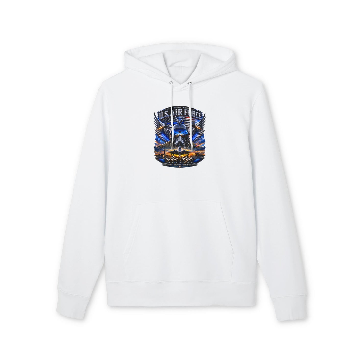 Air Force Skull Hoodie — U.S. Air Force Wings Military Tribute Pullover