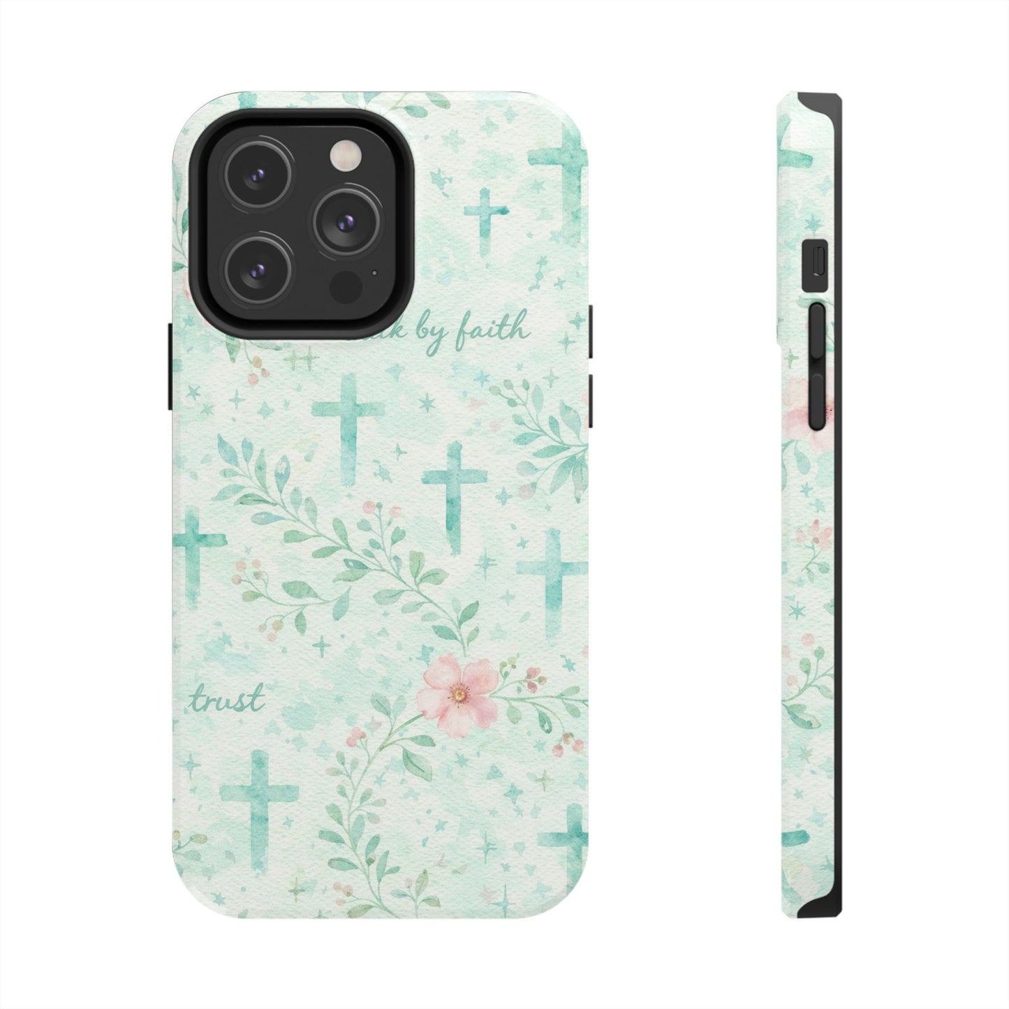 Walk By Faith Phone Case | Christian floral iPhone Case