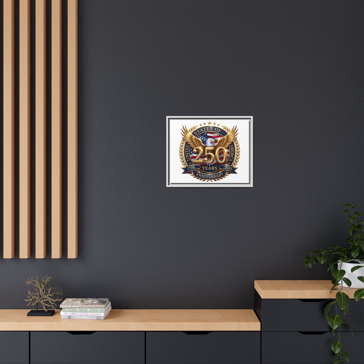 250th United States Anniversary Framed Canvas Print
