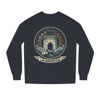 Houston Arch Retro Crewneck Sweatshirt — I  Houston Graphic
