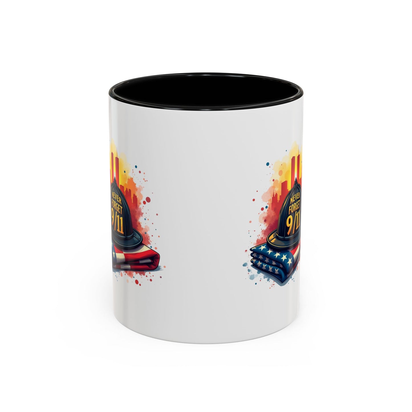 Never Forget 9/11 Memorial Accent Coffee Mug